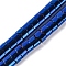 Electroplated Synthetic Non-magnetic Hematite Beads Strands, Nickel Free & Lead Free, Flag Shape, Blue Plated, 4.5x6x3.5mm, Hole: 1mm, about 105pcs/strand, 16.34''(41.5cm)