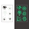 Hallowmas Luminous Glow in the Dark Removable Temporary Water Proof Tattoos Paper Stickers, Spider, 10x7.5cm