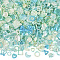 Opaque ABS Plastic Beads,  Mixed Shapes, Medium Aquamarine, 11~22x11~29x2.5~9.5mm, Hole: 1.5~2mm, 100g/bag