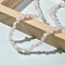 Natural Rose Quartz Chip Beaded Necklaces for Men Women, with Alloy Lobster Claw Clasps and Iron Chain Extender, Silver, 15.87~16.14 inch(40.3~41cm)