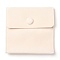 Square Velvet Jewelry Bags, with Snap Fastener, PapayaWhip, 10x10x1cm