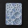 Flower & Shell & Starfish & Paw Print & Butterfly Silicone Molds DIY-P059-07-2