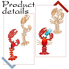ANATTASOUL 2 Pairs 2 Style Rhinestone Lobster Stud Earrings EJEW-AN0002-67-3