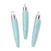 Synthetic Turquoise Brass Pendants G-B025-02P-05-1