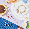Resin Imitation Pearl Crown Pendant Locking Stitch Markers HJEW-AB00093-5