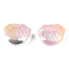 Transparent Spray Painted Glass Beads GLAA-N035-033-G03-3