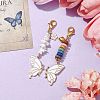 Butterfly Alloy Enamel Pendants Decoraiton HJEW-JM01637-02-2