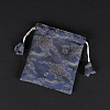 Rectangle Chinese Style Cloth Jewelry Drawstring Gift Bags for Earrings PAAG-PW0007-07A-1