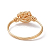 Brass Wire Wrap Finger Ring RJEW-TA00113-5