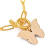 Butterfly Alloy Cellulose Acetate (Resin) Pendant Necklaces NJEW-JN02950-03-4