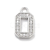 Brass Micro Pave Clear Cubic Zirconia Pendants ZIRC-I067-02A-1