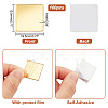   100Pcs Gold Acrylic Mirror Wall Stickers AJEW-PH0004-90C-2