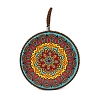 Flat Round with Mandala Pattern Ceramic & Cork Cup Coaster PW-WG69E59-03-1