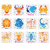 12Pcs 12 Styles PET Hollow Out Drawing Painting Stencils DIY-WH0394-0101-1