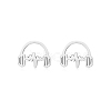 Fashionable Stainless Steel Earbuds for Women's Daily Wear OO6241-2-1