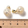 Natural White Shell Dyed Round Charms SSHEL-H071-01G-03-3