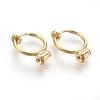 Brass Clip-on Hoop Earrings KK-L168-04G-2