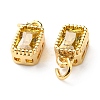 Real 18K Gold Plated Brass Inlaid Cubic Zirconia Charms ZIRC-L100-075G-06-3