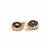 Brass Micro Pave Clear Cubic Zirconia Pendants KK-S356-677-2