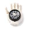 Halloween Resin Skeleton Hand LED Light Figurines Ornament AJEW-Z036-02A-1