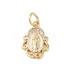 Brass Micro Pave Clear Cubic Zirconia Pendants KK-E111-31J-G-1