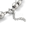 202 Stainless Steel Round Beaded Bracelets for Men Women BJEW-D034-01P-3