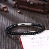 Punk Braided Leather Cord Bracelets BJEW-BB34064-5