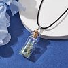 Glass Wish Bottle Pendant Necklace NJEW-JN04609-01-2