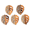 Autumn Theme Resin & Walnut Wood Pendants RESI-S389-003A-A01-1