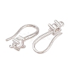 Rack Plating Brass Cubic Zirconia Earring Hooks KK-S374-05P-07-2