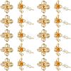 SUPERFINDINGS 20Pcs Brass Stud Earring Findings KK-FH0004-63-1