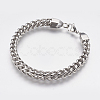 304 Stailess Steel Curb Chain Bracelets STAS-I075-51P-1
