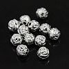 Plating Plastic Acrylic Flower Rose Beads PACR-L005-8mm-01S-1