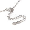 Rhodium Plated 925 Sterling Silver Micro Pave Clear Cubic Zirconia Necklaces NJEW-C058-01P-3