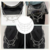 Alloy & Iron Double Layer Chains for Jeans Pants AJEW-WH0038-37P-5