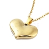 Heart 304 Stainless Steel Pendant Necklaces NJEW-G083-01A-G-1