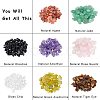 Natural Gemstone and Glass Chip Beads Sets G-NB0001-51-3