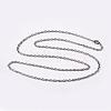 Non-Tarnish 304 Stainless Steel Cable Chain Necklaces NJEW-L443-03P-2