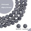 Unwaxed Natural Lava Rock Bead Strands G-F309-8mm-2