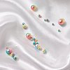 Rainbow ABS Plastic Imitation Pearl Beads OACR-YW0001-03G-5