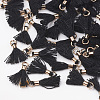 Polycotton(Polyester Cotton) Tassel Pendant Decorations FIND-S275-01G-2