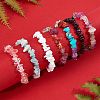 7Pcs 7 Styles Unisex Chip Natural & Synthetic Gemstone Beaded Stretch Bracelets Sets BJEW-SZ0001-27-7