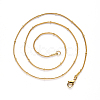 PVD Vacuum Plating 304 Stainless Steel Round Snake Chain Necklace NJEW-S420-009B-G-3