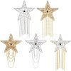 Fingerinspire 5Pcs 5 Style Glitter Enamel Hotfix Crystal Rhinestone DIY-FG0002-40-1