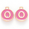 Golden Plated Alloy Enamel Charms ENAM-S118-08O-1