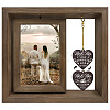 Wedding Double Sided Wooden Rotating Photo Frames with DIY Word Heart Charm DJEW-WH0076-003-1