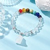 Raw Rough Natural Quartz Crystal Charm Bracelets BJEW-JB10298-03-2