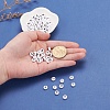 100Pcs 2 Style White Acrylic Enamel Beads SACR-YW0001-03-5