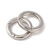 Nickel Plated Alloy Spring Gate Rings FIND-Q104-01C-P-2