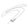 304 Stainless Steel Cable Chain Necklace for Women NJEW-G104-03P-1